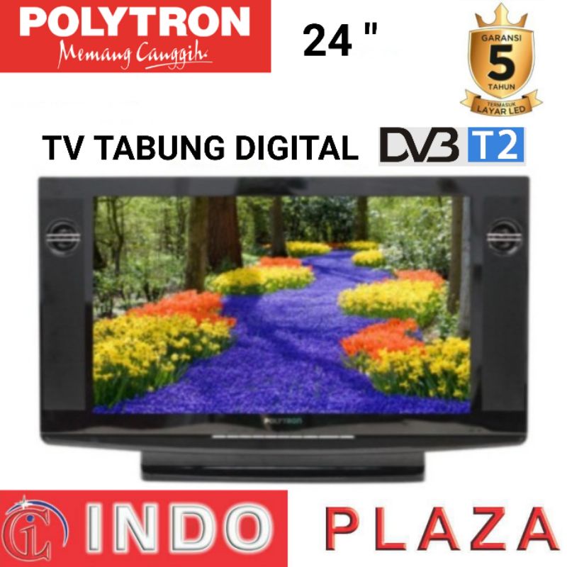 TV TABUNG 24 INCH DIGITAL DVB T2 POLYTRON PLD-24V123 (KHUSUS MEDAN)