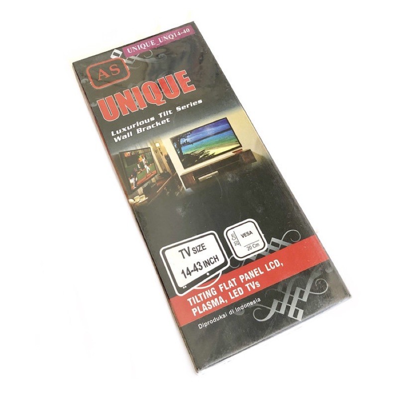 Bracket Penopang TV LED 14"-40" | Plat Besi TV Gantung Dinding Tembok