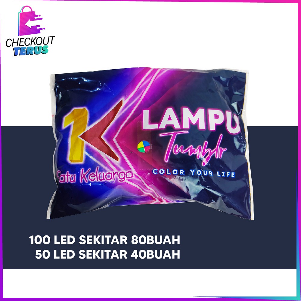 CT C17 C199 Lampu Tumblr Light Led 10 Mtr OPP 100 LED 50 LED Hiasan Lampu Kamar Dekorasi Rumah Cahaya Natal