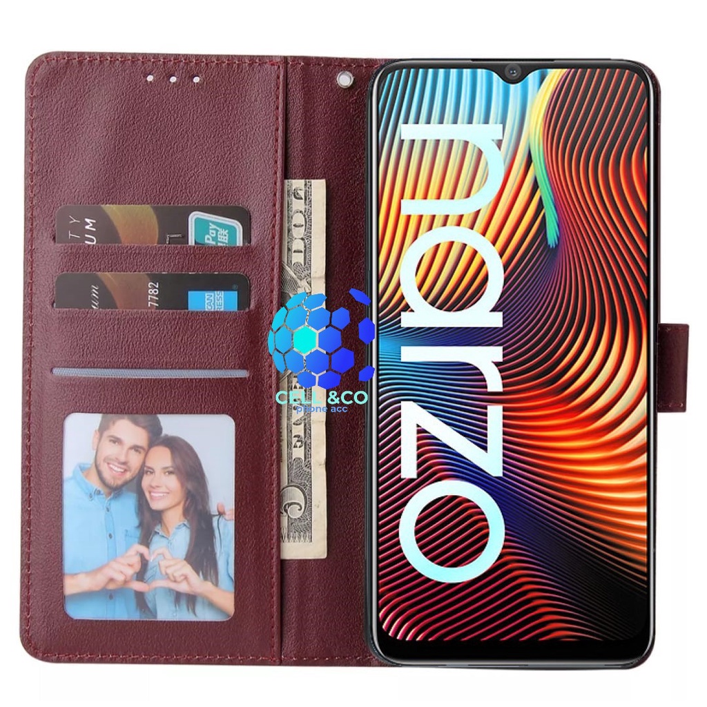 Flip cover REALME NARZO 50i Flip case buka tutup kesing hp casing flip case leather wallet