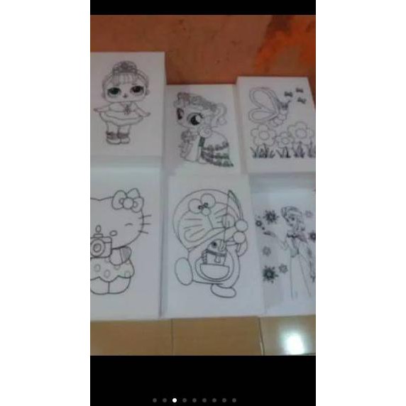 

GZL Mewarnai 1 set 6 karakter gar cewek styrofoam Terbaru