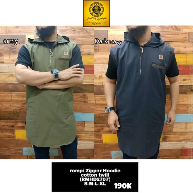 Rompi Sholat Zipper Hoodie Al Amwa Premium