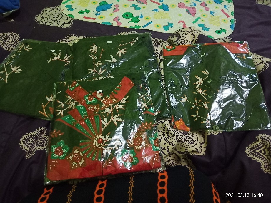 Batik Couple Keluarga Sania Ruffle Ori Ndoro Jowi Dnt Kipas