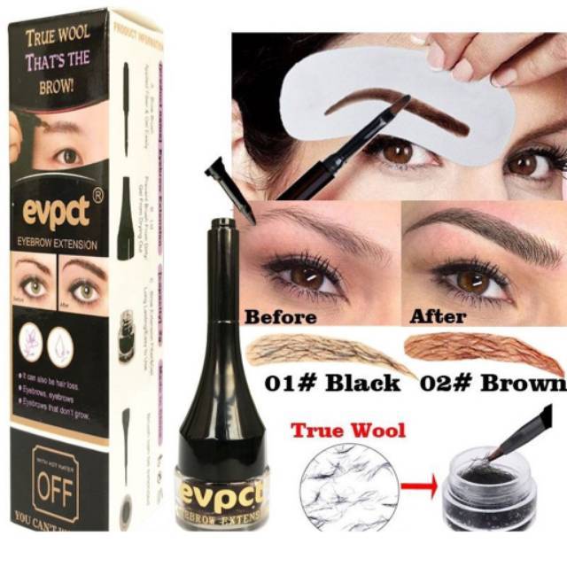 Evpct 3D Eyebrows Fiber Extension Gel Instant Waterproof