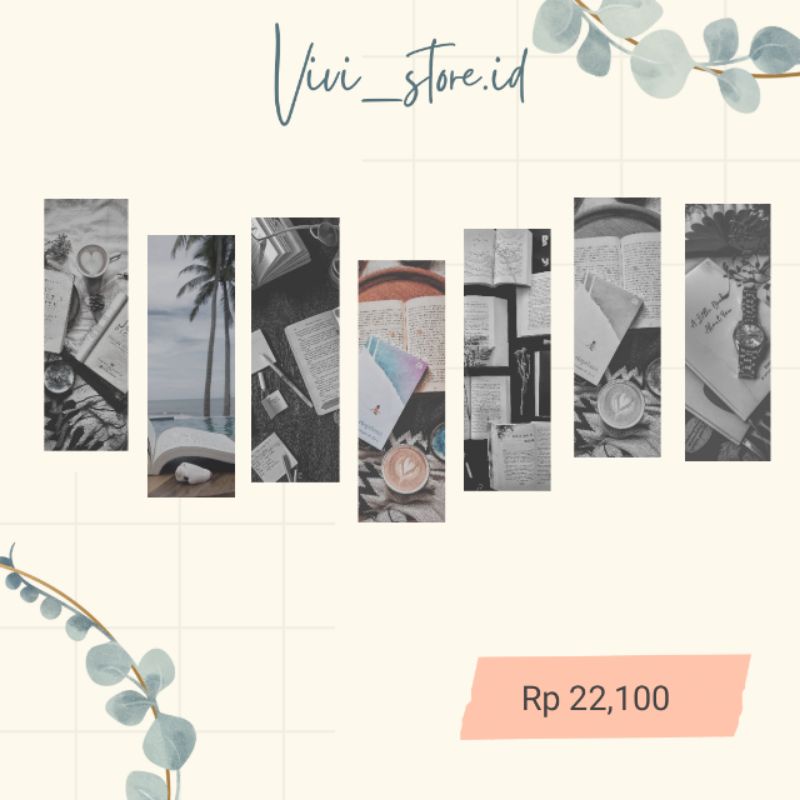 

1 Pack Pembatas Buku Aesthetic Monochrom || Isi 30 pcs