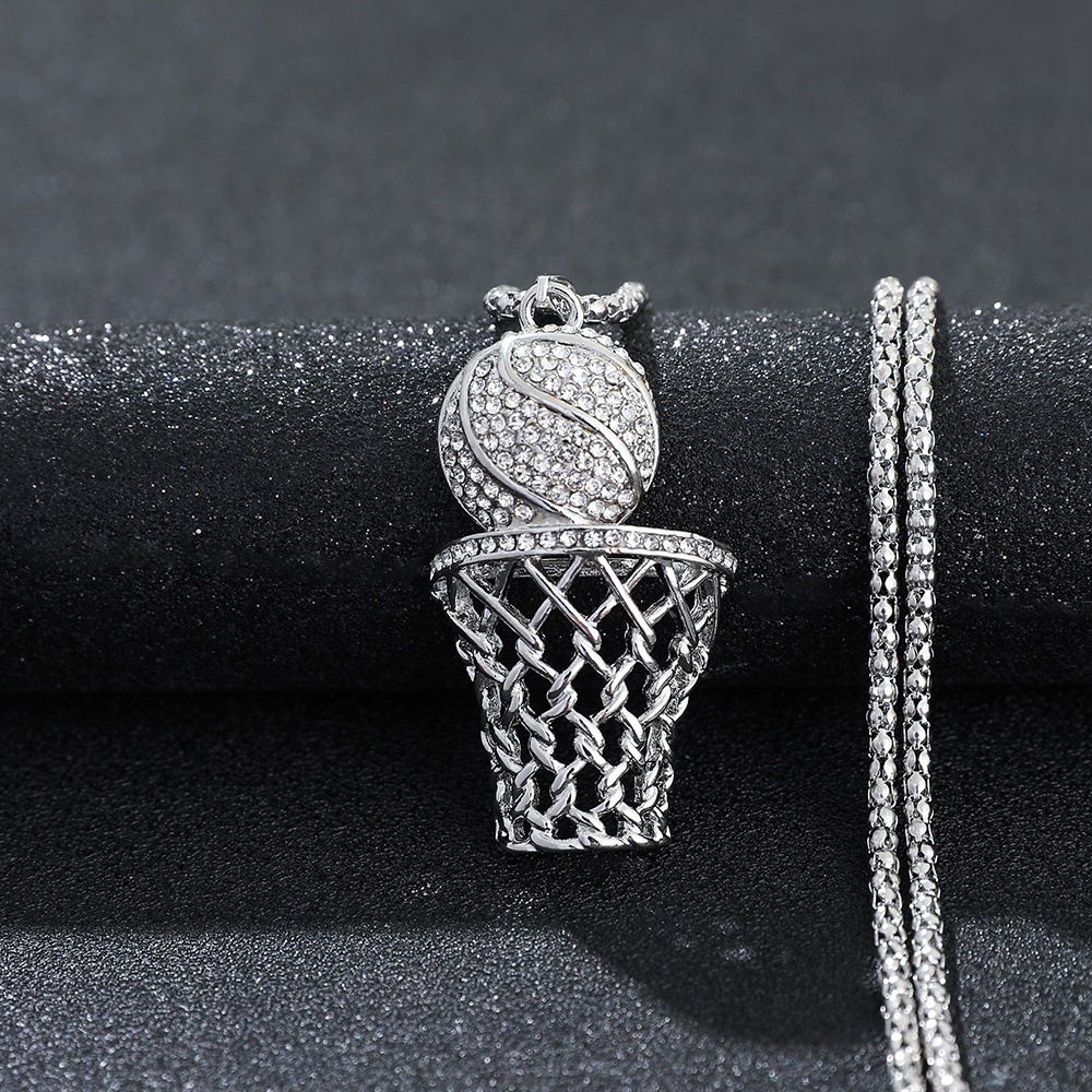 Kalung Rantai Bahan Stainless Steel Warna Emas Silver Gaya Hip Hop Untuk Pria