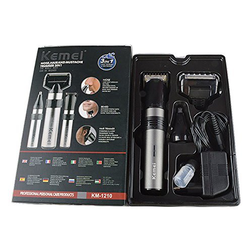 Alat Cukur Atau Cukuran KEMEI KM-1210 3 In 1 Rechargeable Nose Trimmer Hair Trimmer And Shaver