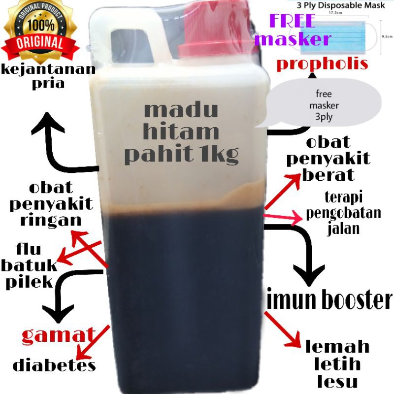 

madu hitam pahit imune booster