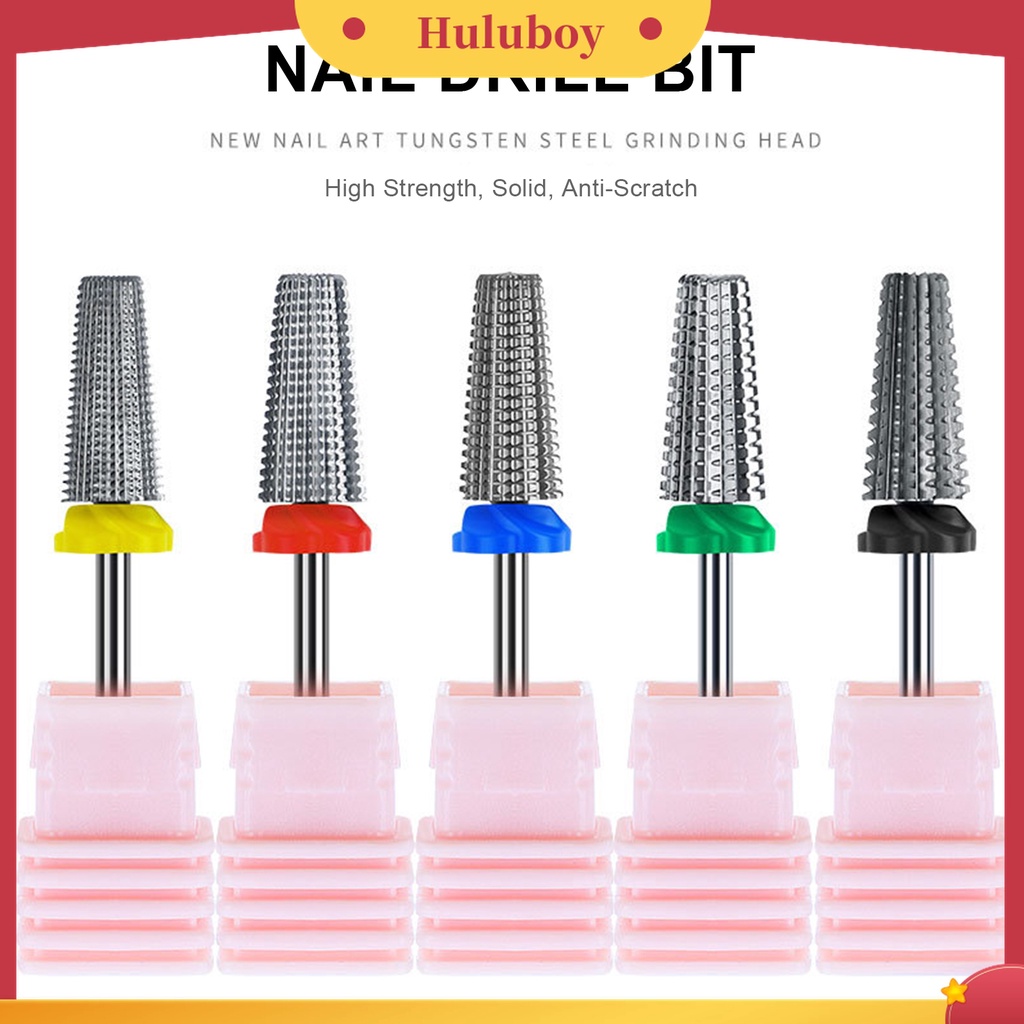 Huluboy Huluboy♡ Mata Bor Pengikir Kuku Bahan Tungsten Steel Tahan Lama Untuk Manicure