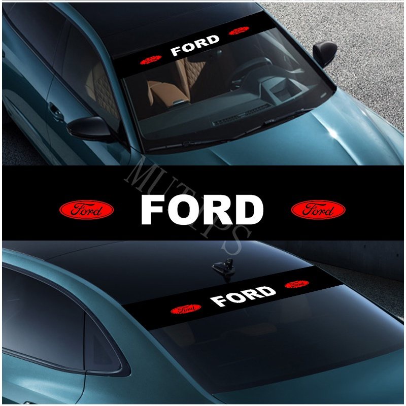 Stiker Kaca Depan Dan Belakang Mobil Ford Fiesta Ranger Everest Mustang Ecosport Bahan PVC Tahan Air