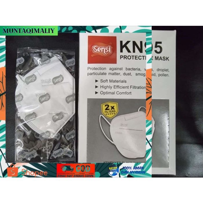 [TERBARU] Masker sensi KN95 Isi 20 5 ply ori sensi putih