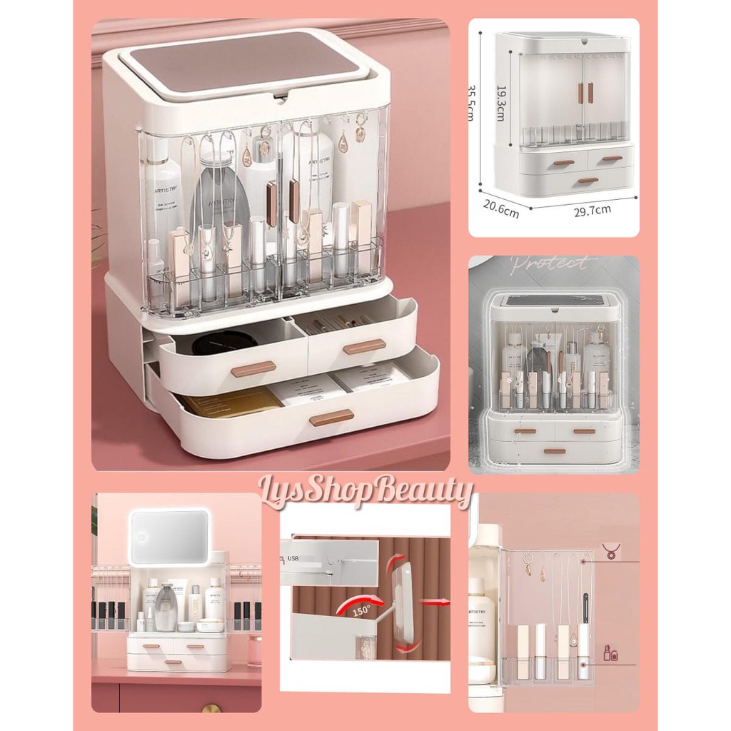 LYS 1088 TEMPAT PENYIMPANAN KOSMETIK LED TEMPAT KOSMETIK LYS 1088 TEMPAT PENYIMPANAN KOSMETIK LED TEMPAT KOSMETIK