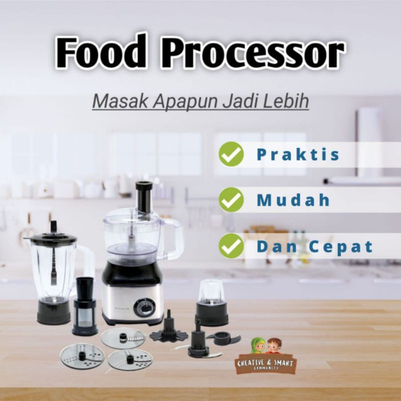 [Garansi] Food Prosessor Vienta Tritan Blender Chopper Tigaraksa Original