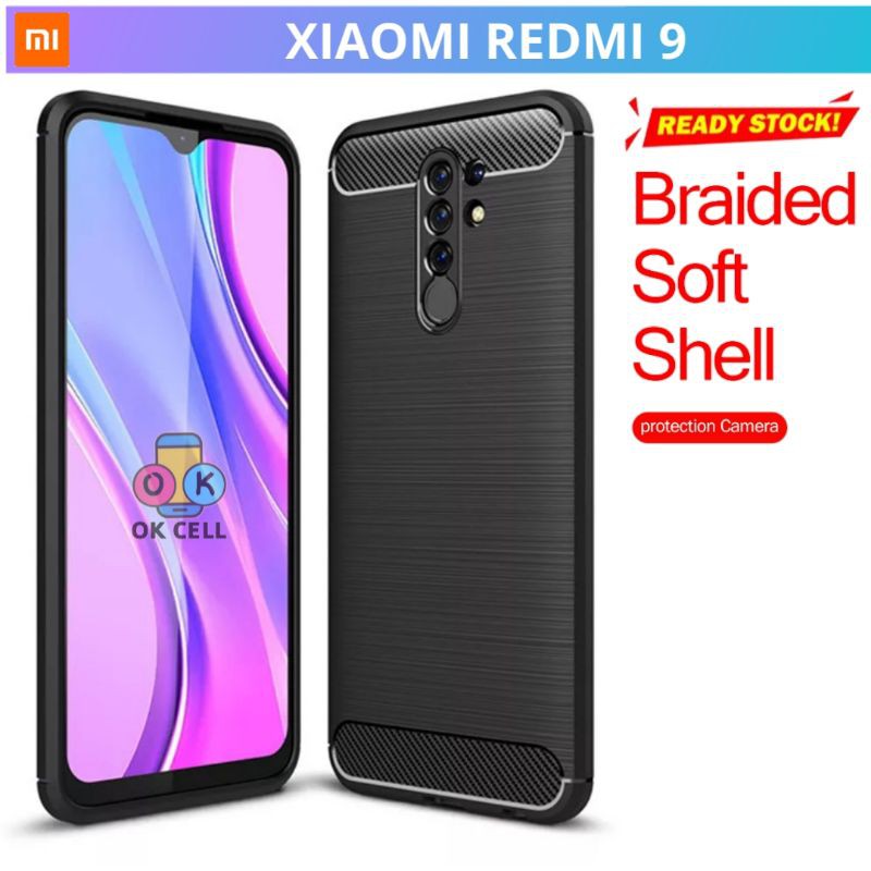 Softcase Carbon Xiaomi Redmi 9 - Soft Case Karbon TPU Slim Redmi 9 Silikon Tpu Casing Cover Premim