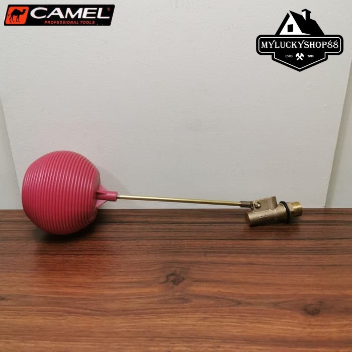 Camel Pelampung Air Kuningan Bulat 1/2 inch Toren Kran Bola Otomatis