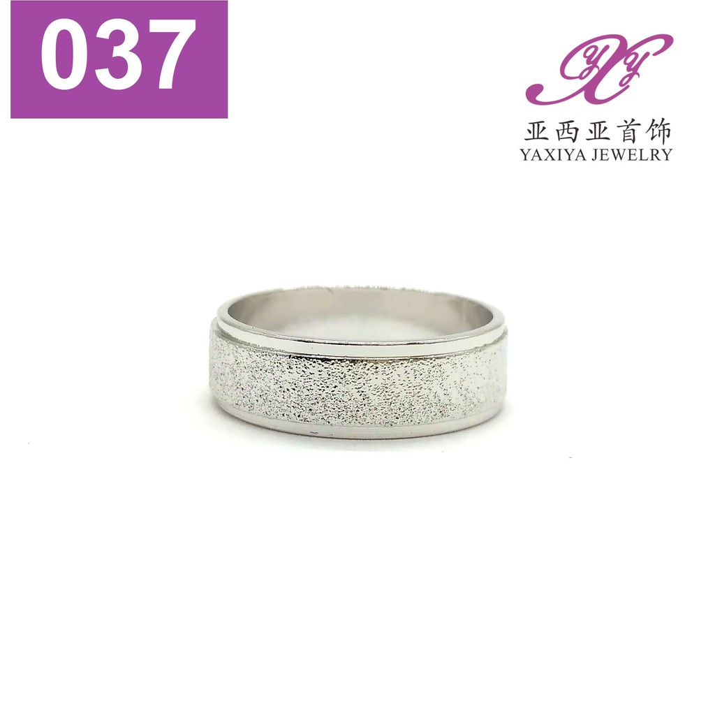 jual Cincin Kawin polos Couple Emas putih Perhiasan imitasi Yaxiya 037 Termurah yj