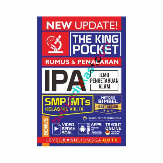 THE KING POCKET RUMUS DAN PENALARAN IPA SMP MTS KELAS VII, VIII, I
X