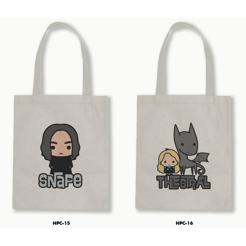 TOTE BAG BLACU -  HARRY POTTER CARTOON 01