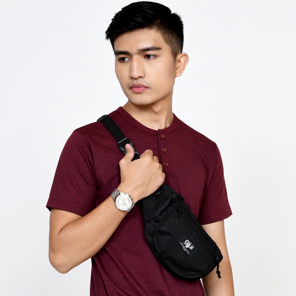 Tas Selempang Pria Distro Bahan Polyester Terbaru Tas Pinggang Waistbag Cowok