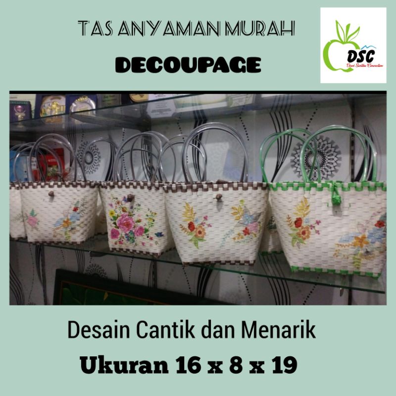 tas anyaman tas hajatan premium tas berkat decoupage murah