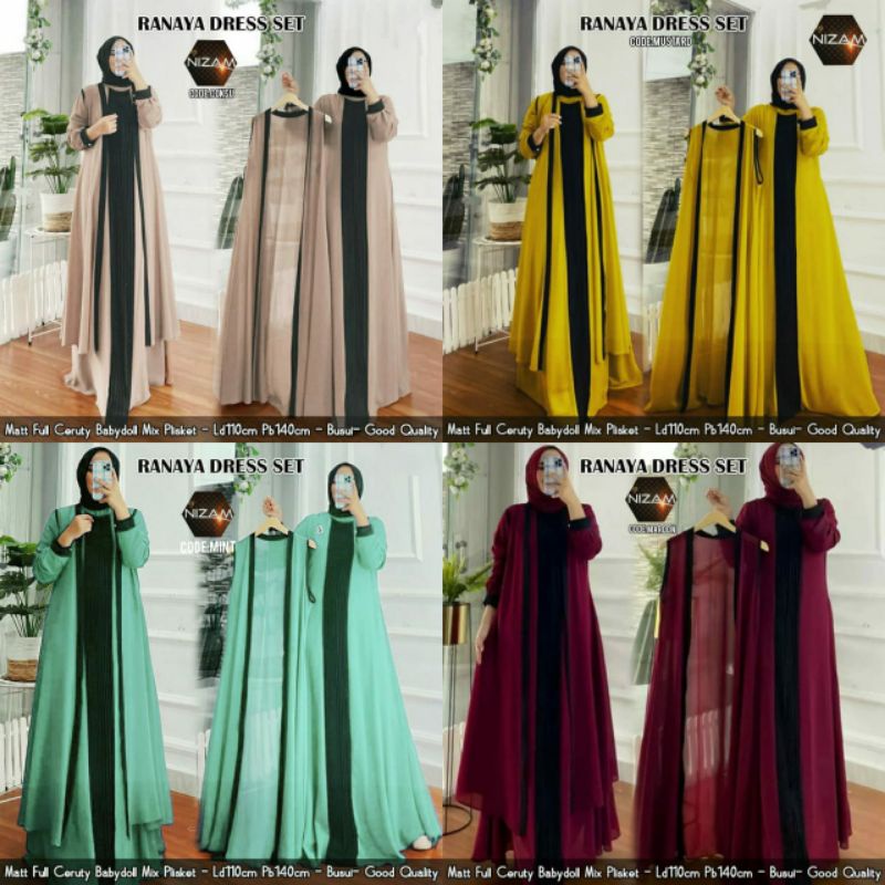 RANAYA DRESS SET // GAMIS 2 IN 1 // NIZAM