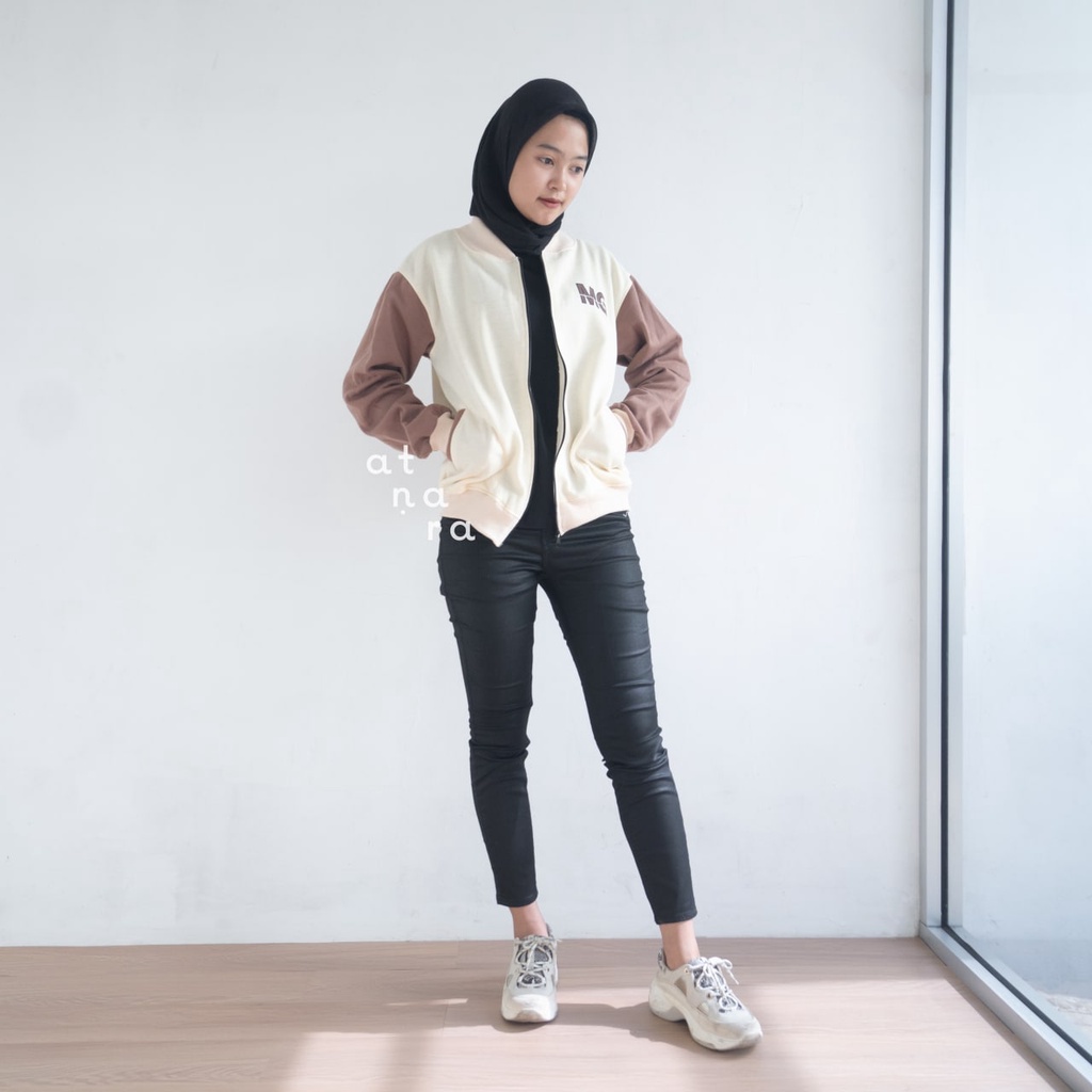 Nara Grosir - MG Baseball Jaket l Jaket Varsity Wanita