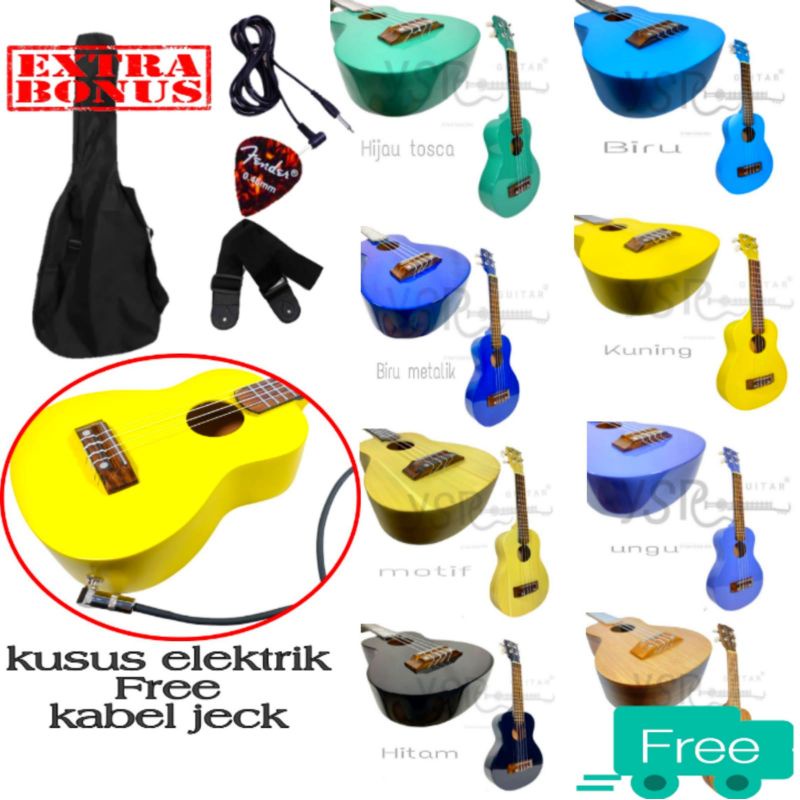 GITAR UKULELE ELEKTRIK DAN AKUSTIK|KENCRUNG ELEKTRIK MURAH