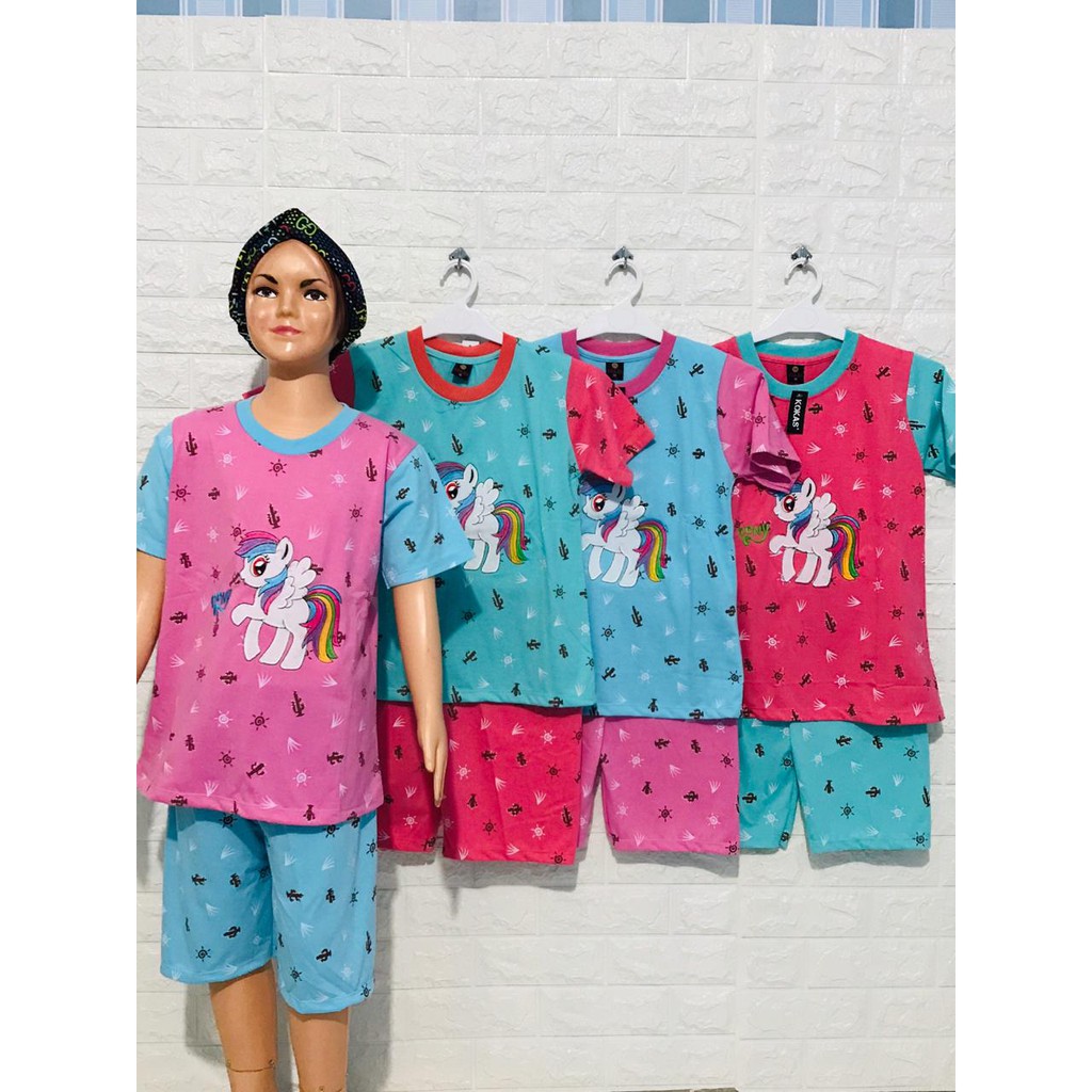 setelan anak perempuan/baju setelan anak perempuan/stelan baju tidur anak perempuan