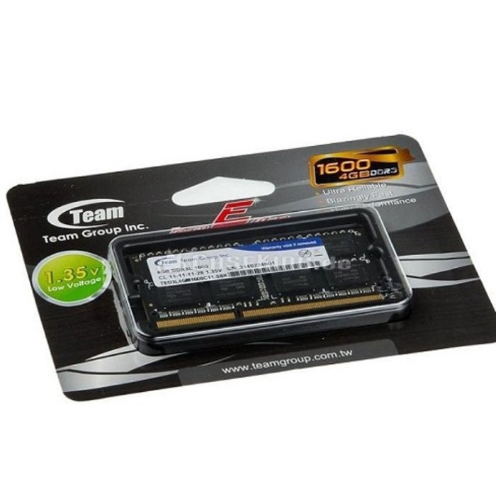 TEAM Memory Notebook 4GB DDR3L PC-12800 - Hitam