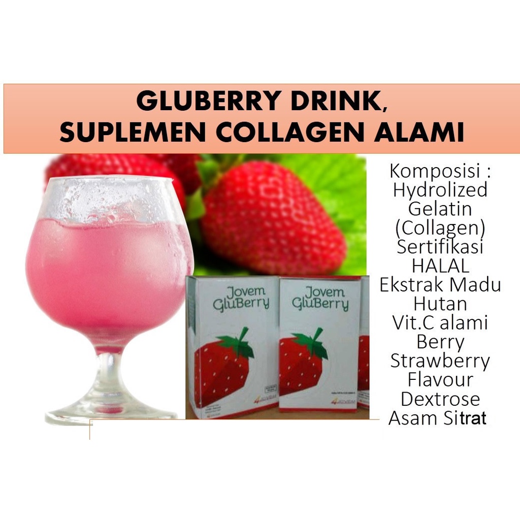 MINUMAN COLLAGEN KESEHATAN KECANTIKAN GLUBERRY HALAL ORIGINAL PANSAKA