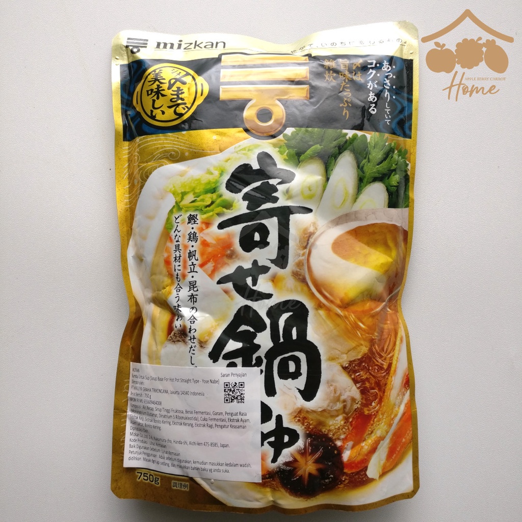 

Mizkan Yose Nabe Straight Type 750gr japan hot pot soup base bumbu sup