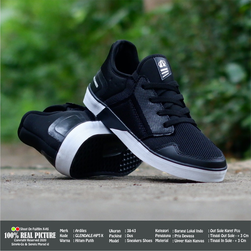 Sepatu pria original casual tali sneakers cowok laki-laki dewasa bertali model running olahraga sport sekolah kwalitas import branded Ardiles Glendale Kintore terbaru promo keren cod murah38-43