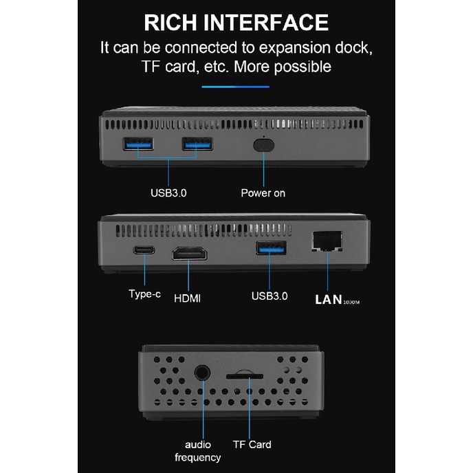 ZX02 Mini Pocket PC - RAM 6GB DDR4 - Intel Gemini Lake N4100