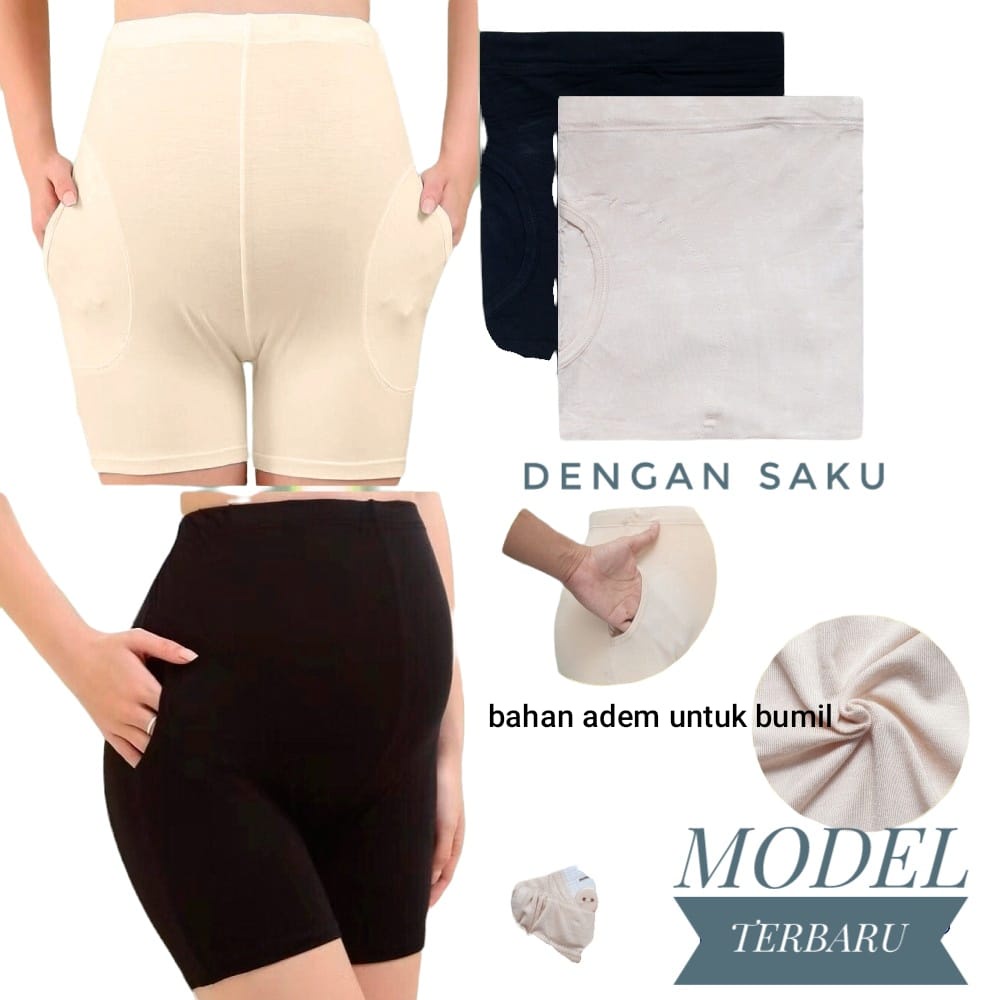 Celana Short Dalaman Hamil Jumbo 1373 / CD Hamil Short Jumbo All Size Fit To XXXL