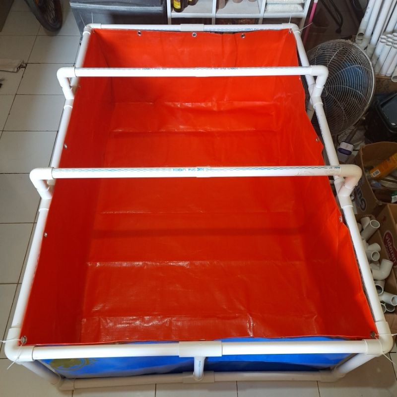 TERPAL KOLAM IKAN KOTAK TYPE A12 KOREA ORGINAL UKRAN 150X100X75