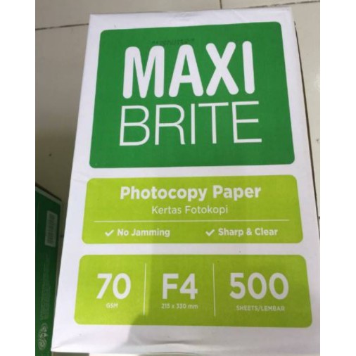 

Kertas Folio F4 70 gsm MAXI BRITE Termurah (Ilham Berkah Mart)