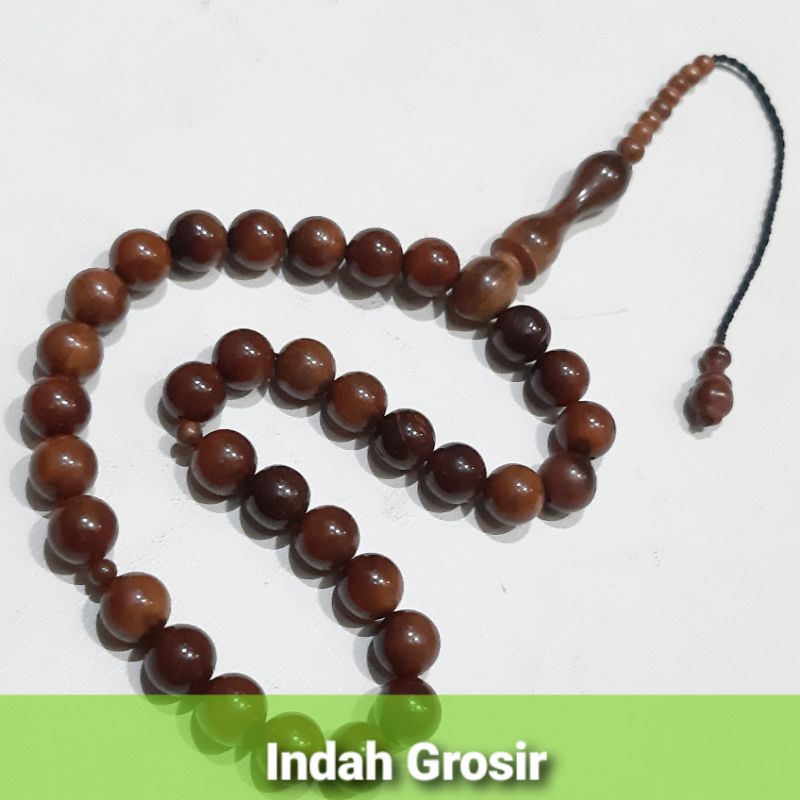 Tasbih Kaoka Coklat atau Hitam 10mm 33Butir Original