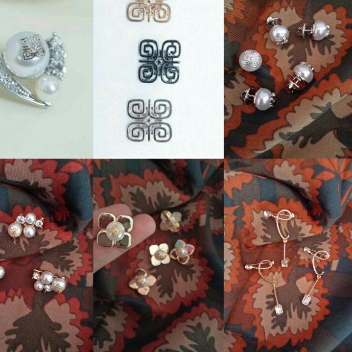 LANGSUNG ATC.. safetypin brooch bros stamp pin restu anggraini vanillahijab brosvanillahijab esafety