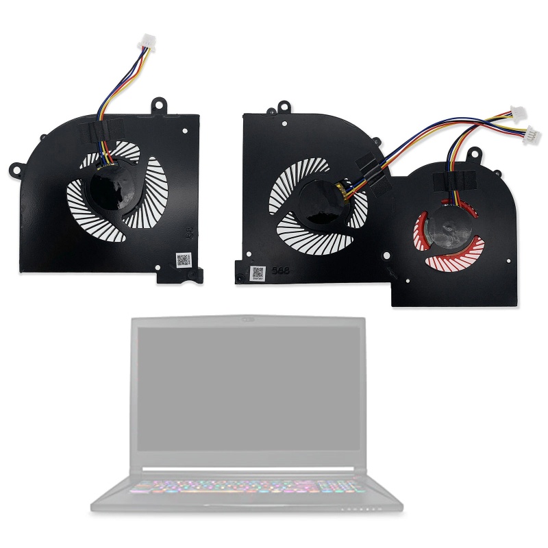 Vivi CPU GPU Fan Laptop Cooling Fan Untuk DC 5V 0.5A Radiator 4pin Untuk MSI GS65 GS65VR