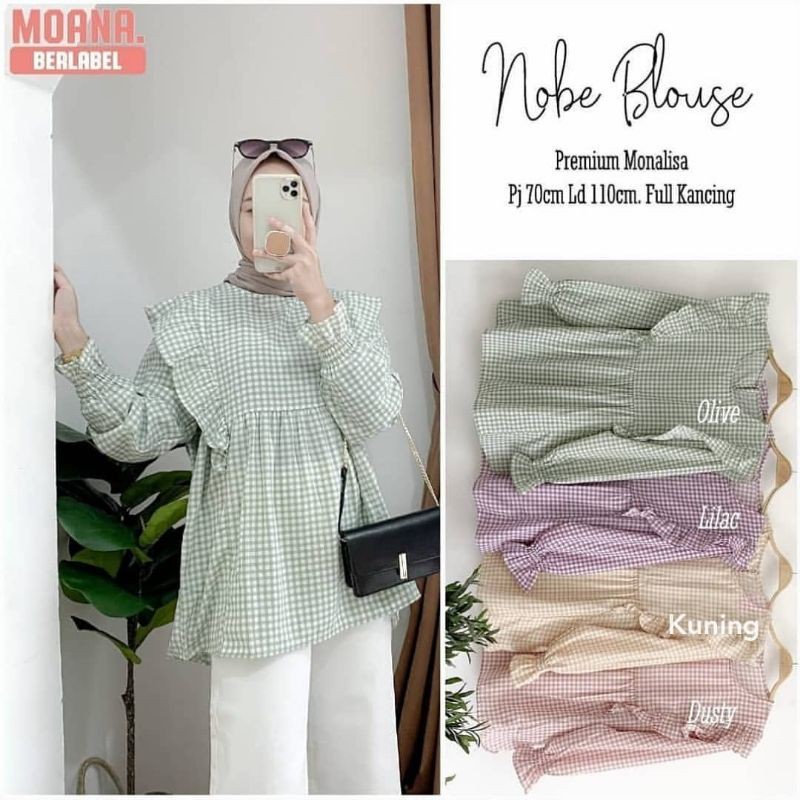 Nobe Blouse ATASAN, TUNIK, Blouse wanita, atasan wanita, BLOUSE, Fashion muslim, baju wanita, fashio