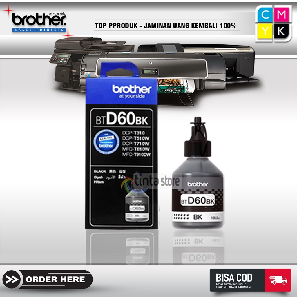Tinta printer brother d60bk DCP T710W DCP T300 DCP-T310 T800W T810DW T910DW