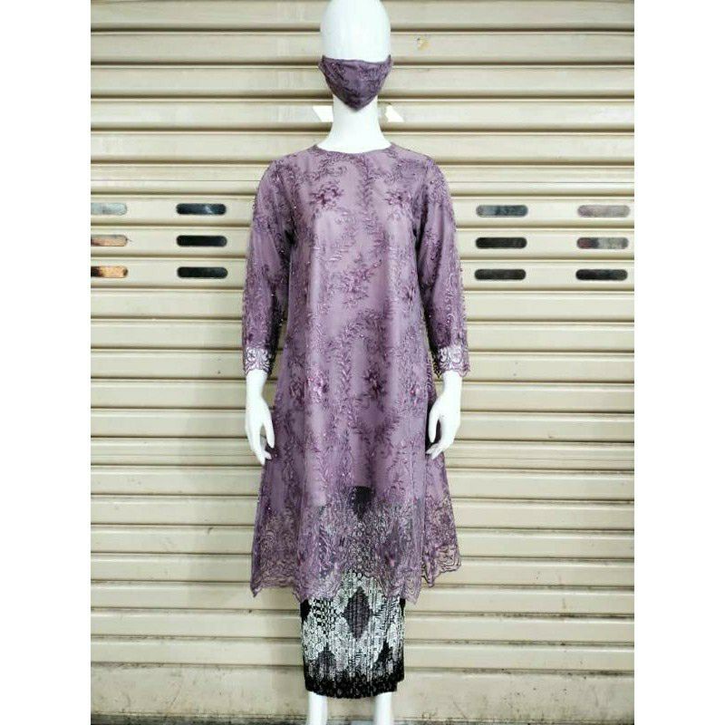 NEW KEBAYA TUNIK TILLE JUMBO 130/KEBAYA MODERN LD 130/KEBAYA PESTA/KEBAYA KEKINIAN-Lavender