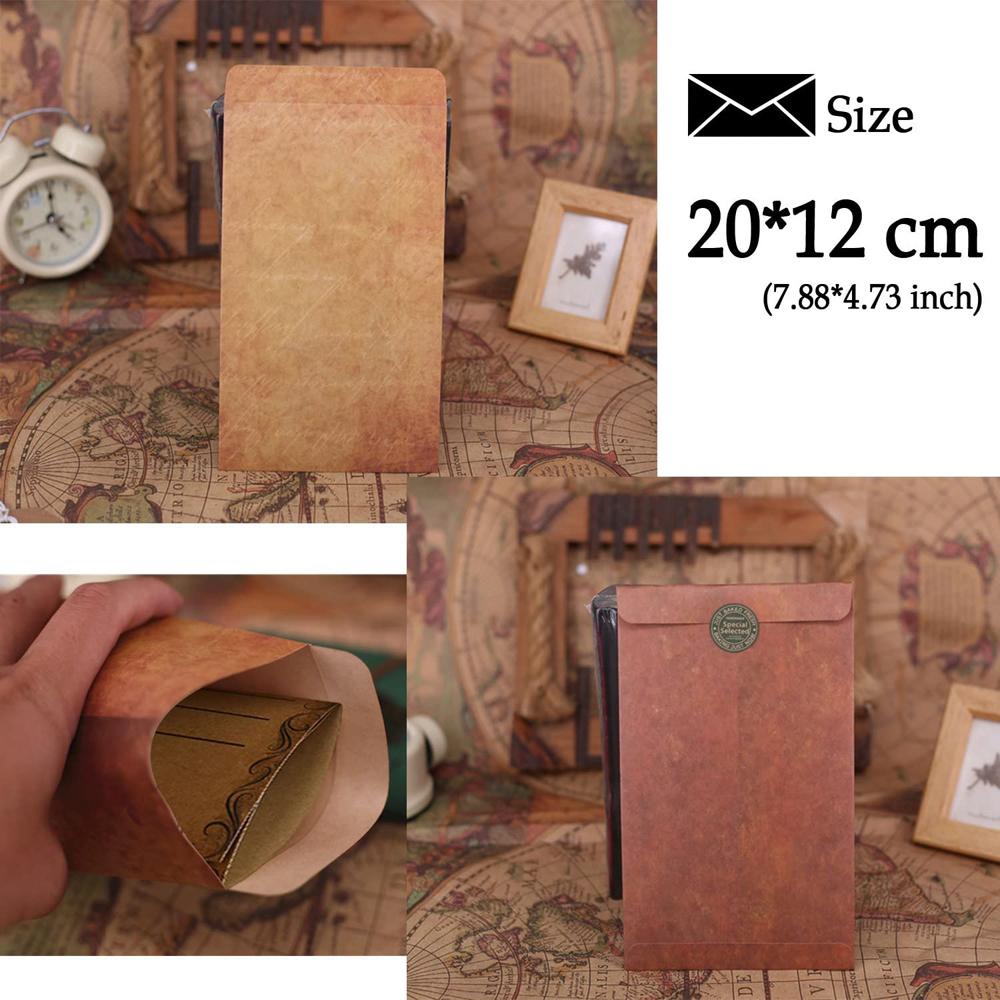 Nickolas1 Amplop Vintage Brown DIY Postcard Kreatif Gaya Lama Untuk Surat Amplop Hias