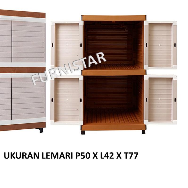 ♤ LEMARI PLASTIK CLUB MINI 2SUSUN / Club Plastic Furniture Lemari Mini Susun 2 ➽