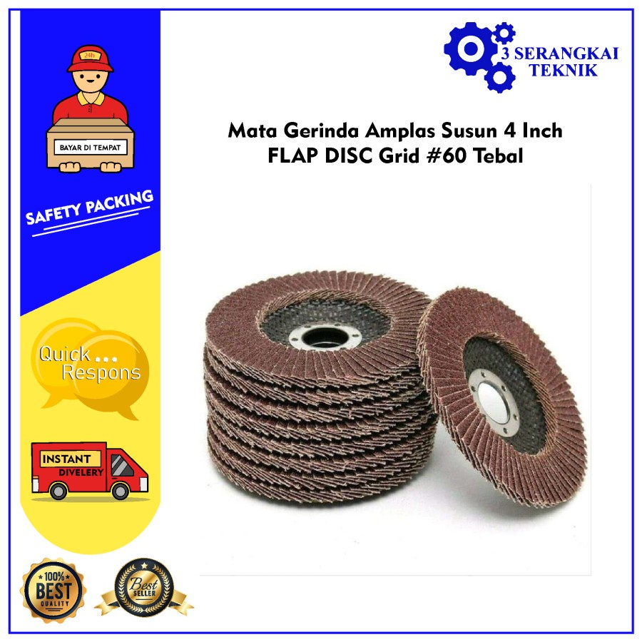 EF Mata Gerinda Amplas Susun 4 Inch FLAP DISC Tebal