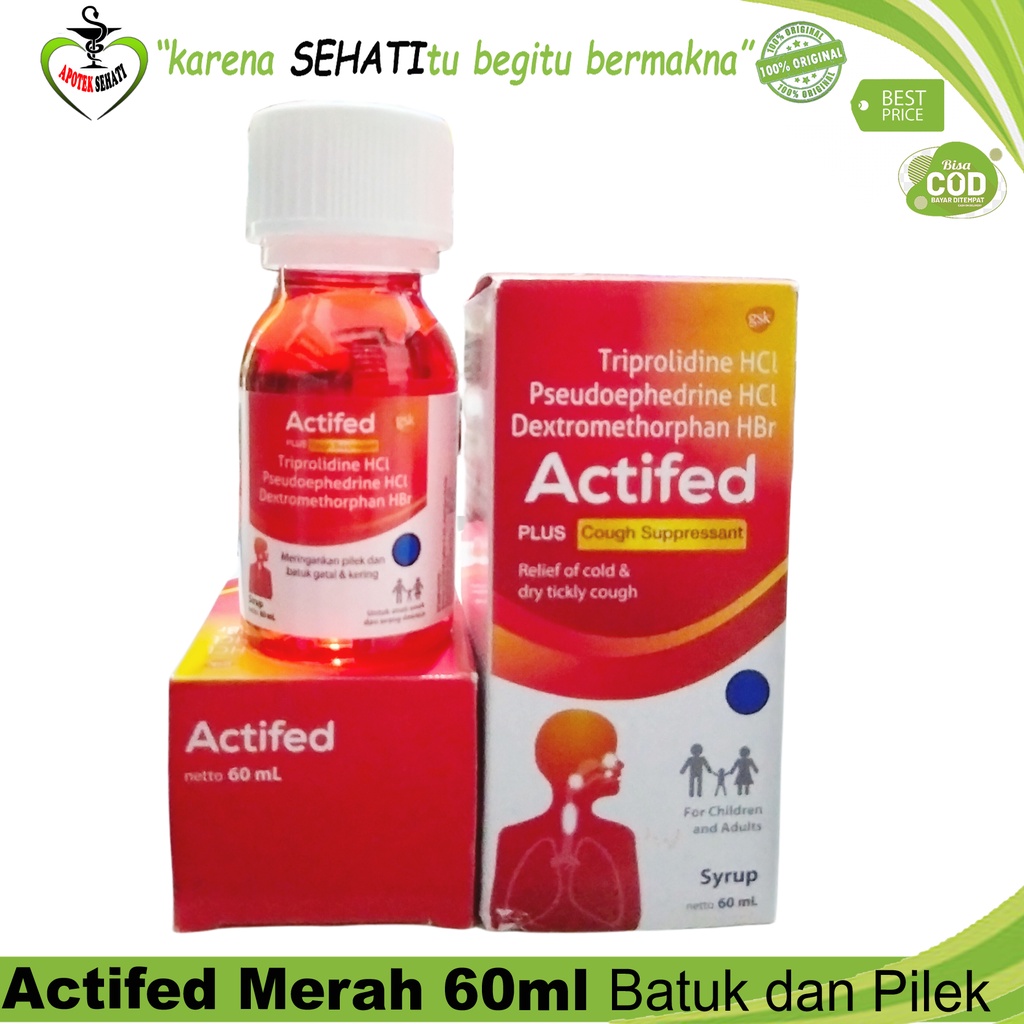 Actifed Merah 60ml Obat Batuk pilek Ampuh