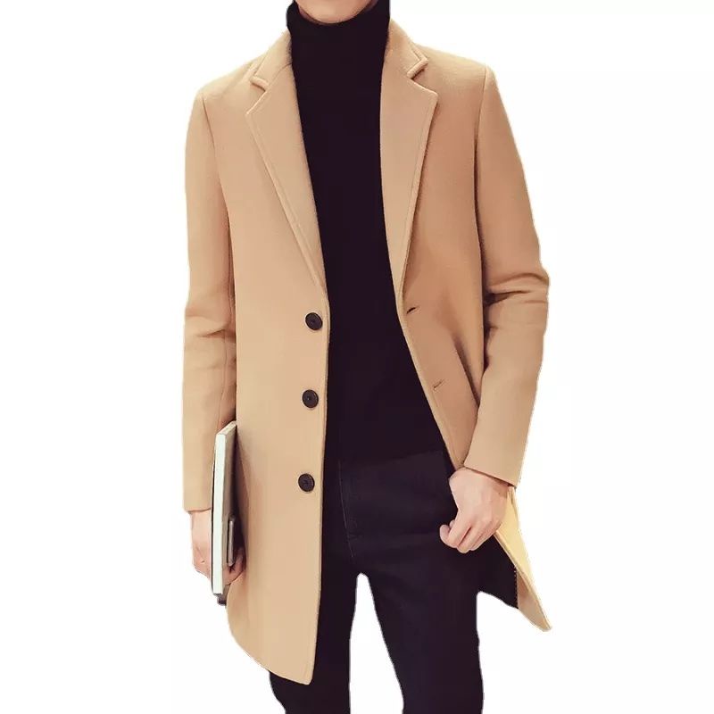 long coat blazer panjang pria musim dingin jas jubah pria