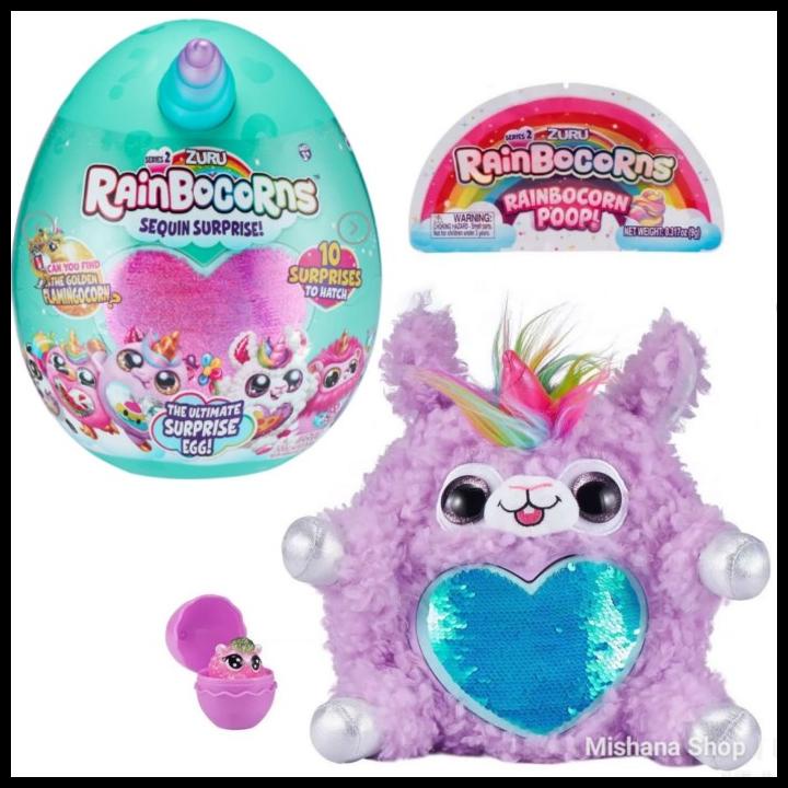 Zuru Rainbocorns Seri 2 Sequin Surprise - Mainan Boneka Telur Unicorn