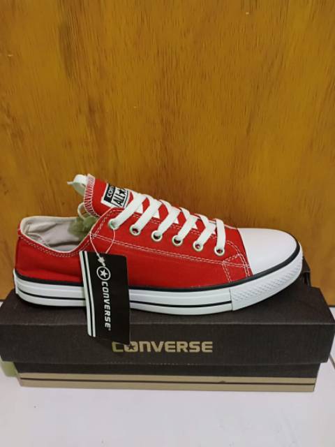 Sepatu converse allstar clasik merah cabe+box