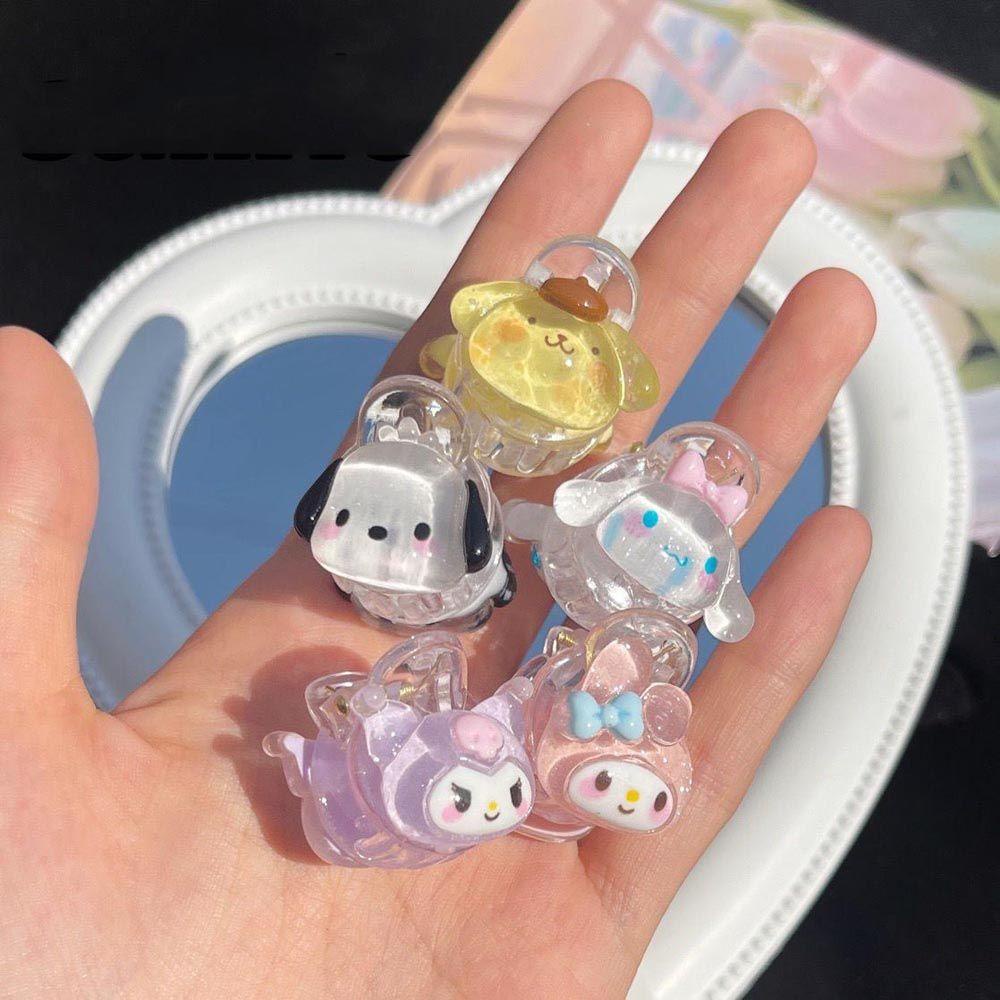 Agustina Wanita Cakar Rambut Hiasan Kepala Sweet Kuromi Melody Cinnamoroll Dog Kecil Ponytail Holder